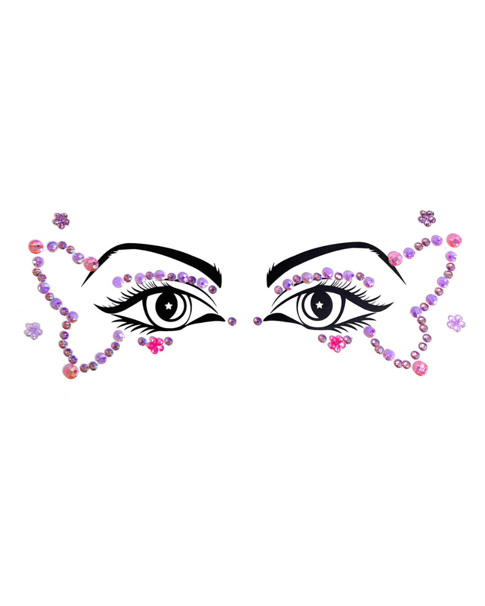 Blush Pixie Butterfly Face Gem - Pink and Purple Butterfly Graphic Liner Face Jewels - Lunautics Face Jewel