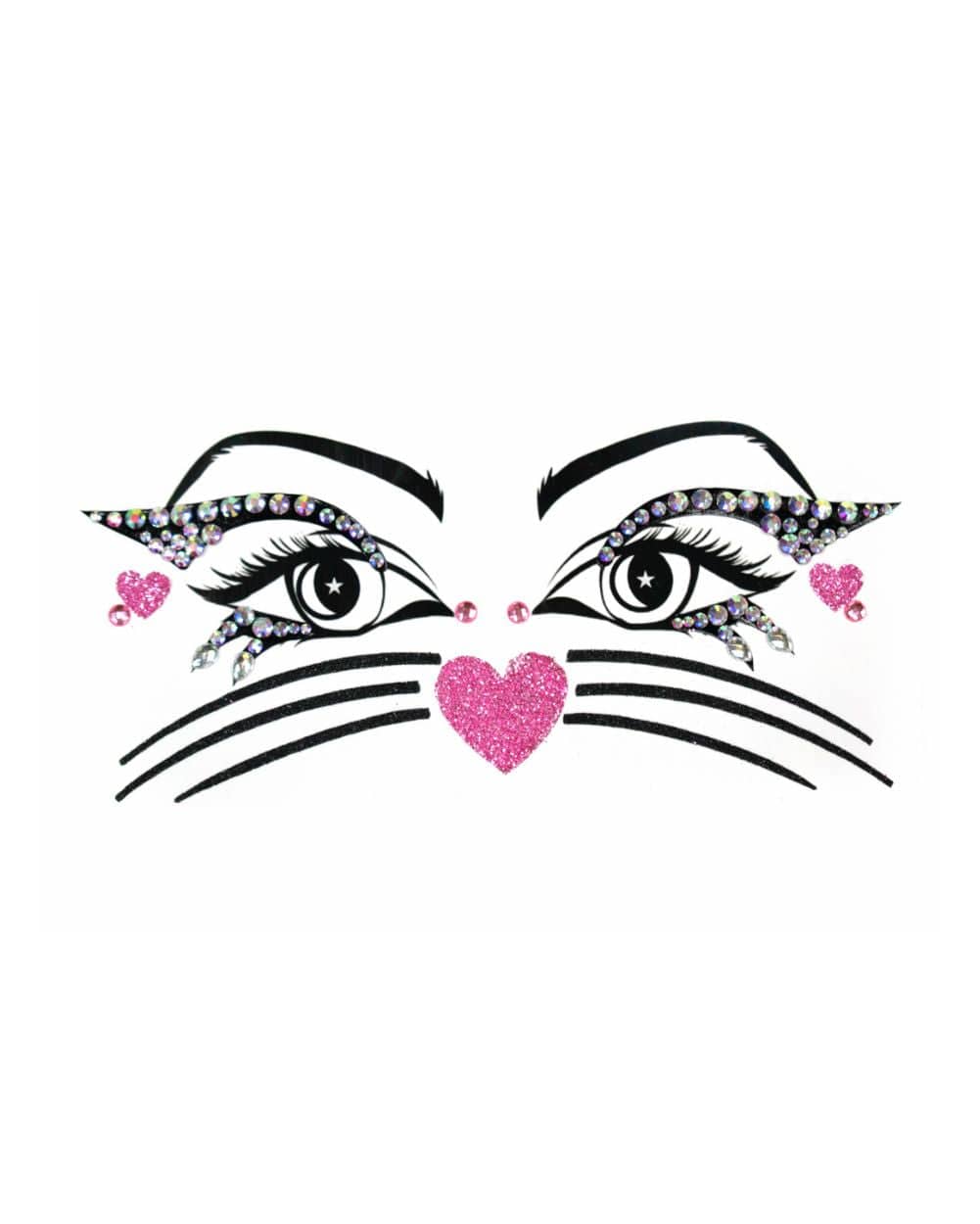 Whiskers - Cat Face Gem Cut Crease Face Jewels - Lunautics Face Jewel